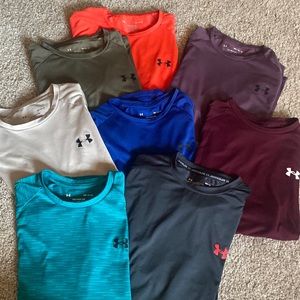 Set of 8 athletic short sleeve under armor shirts